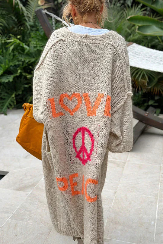 Modische Strickjacke Damen Trendig Geschnürt