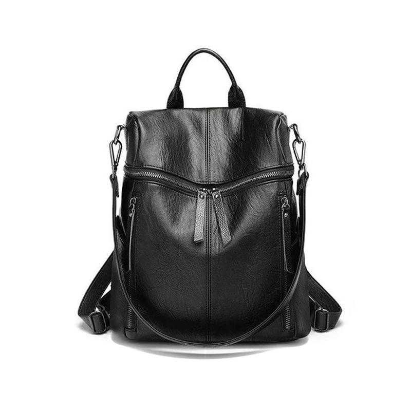 Großer Leder Rucksack Kapazitiv Modern - BerlinGlamour
