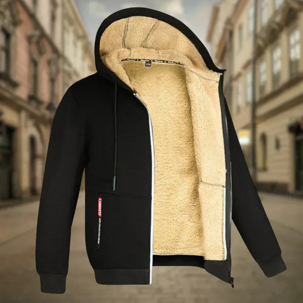 Herren Fleece Hoodie Warm Bequem Sportlich