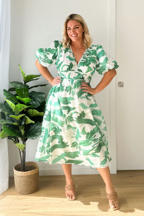 Langärmeliges Maxi-Kleid mit Liebe-Print