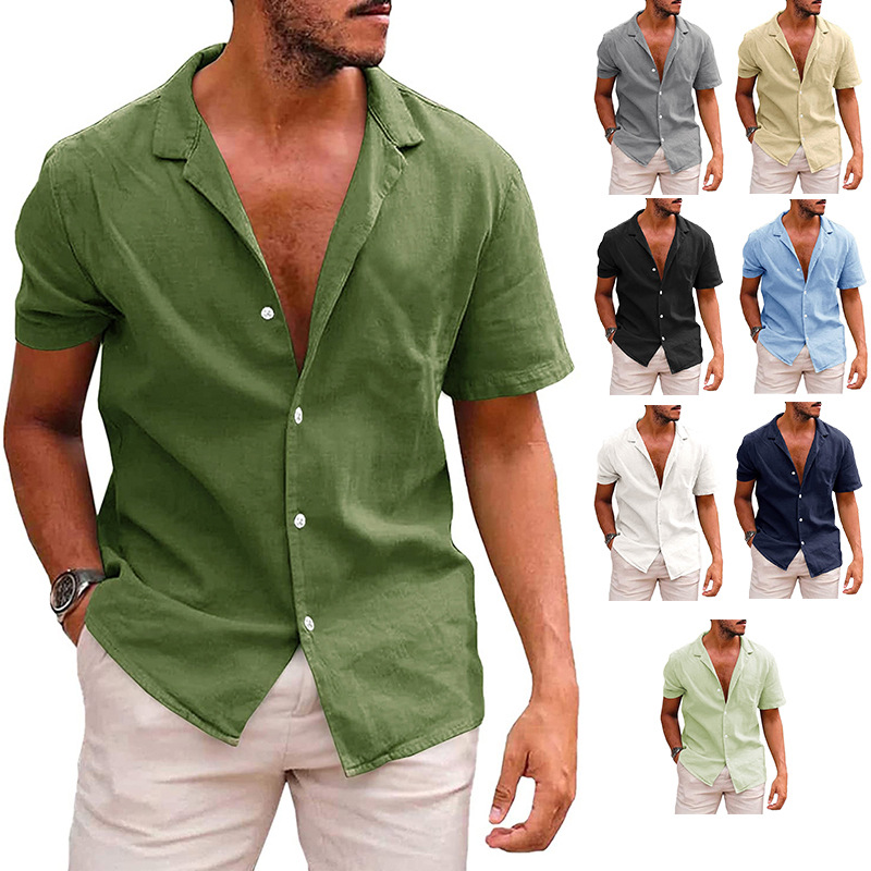 Sommer Hemd Herren Leicht Freizeit Modell - BerlinGlamour