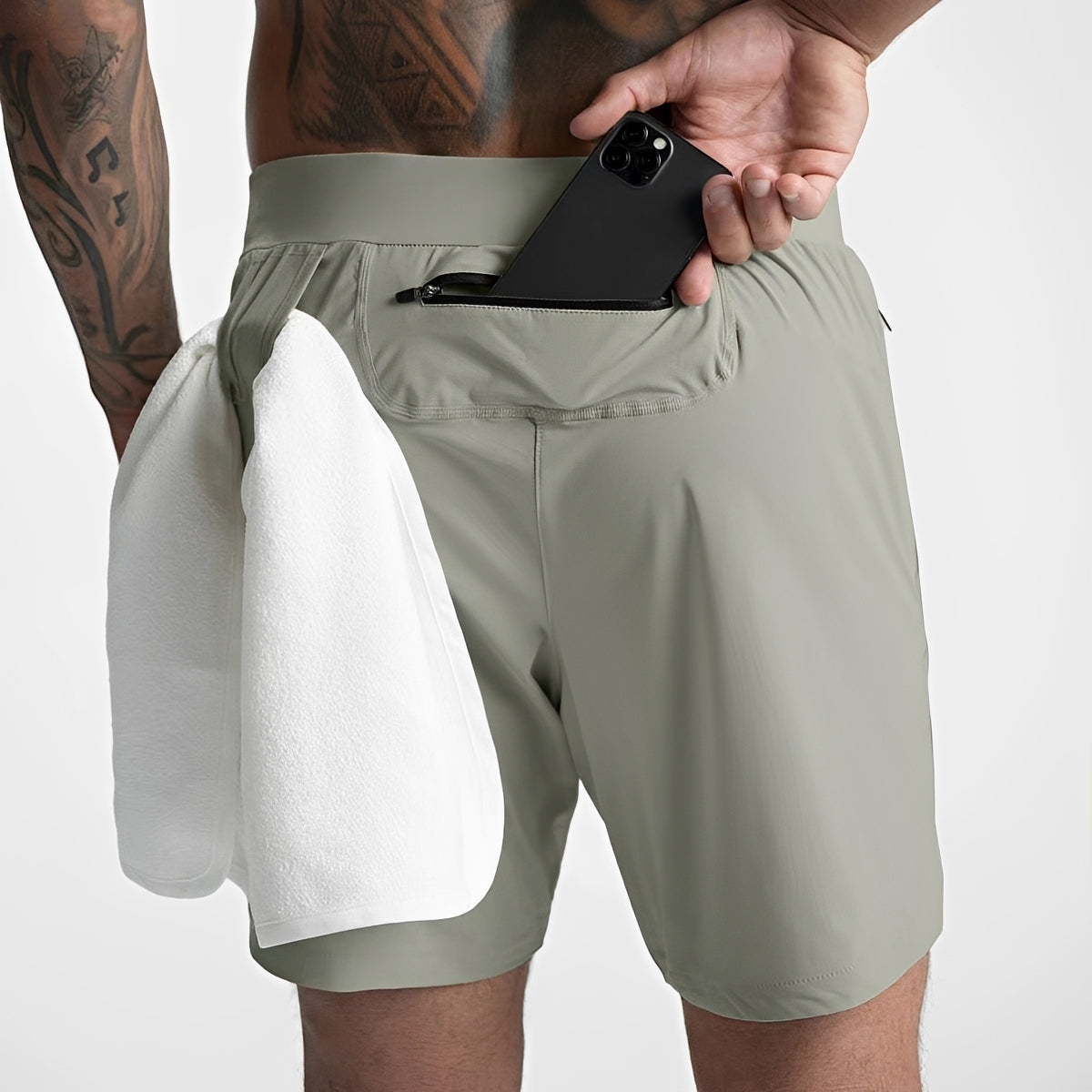 Herren Sportshorts Schnelltrocknend Atmungsaktiv