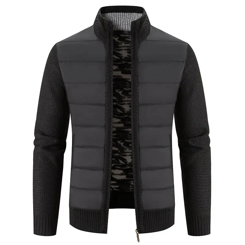 Herren Hybridjacke Steppstrick Warm Ausgestattet
