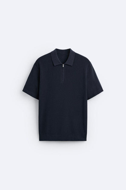 Strickpolo Herren Reißverschluss Elegantes Design
