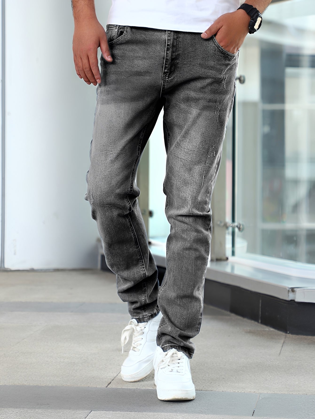 Dehnbare Skinny Jeans Herren Stretch