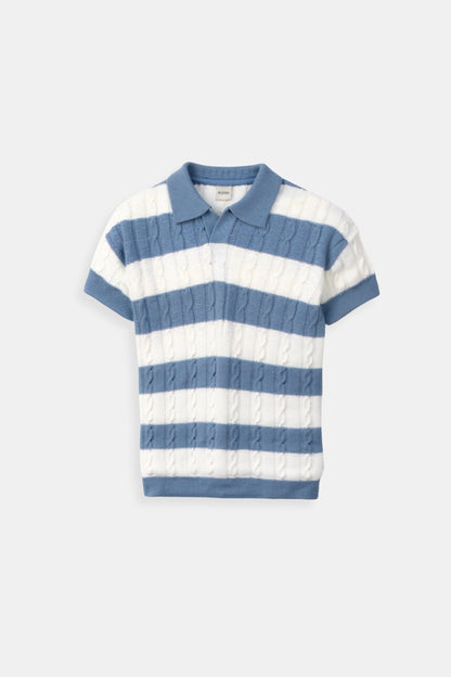 Herren Poloshirt Kurzarm Gestreift Sportlich