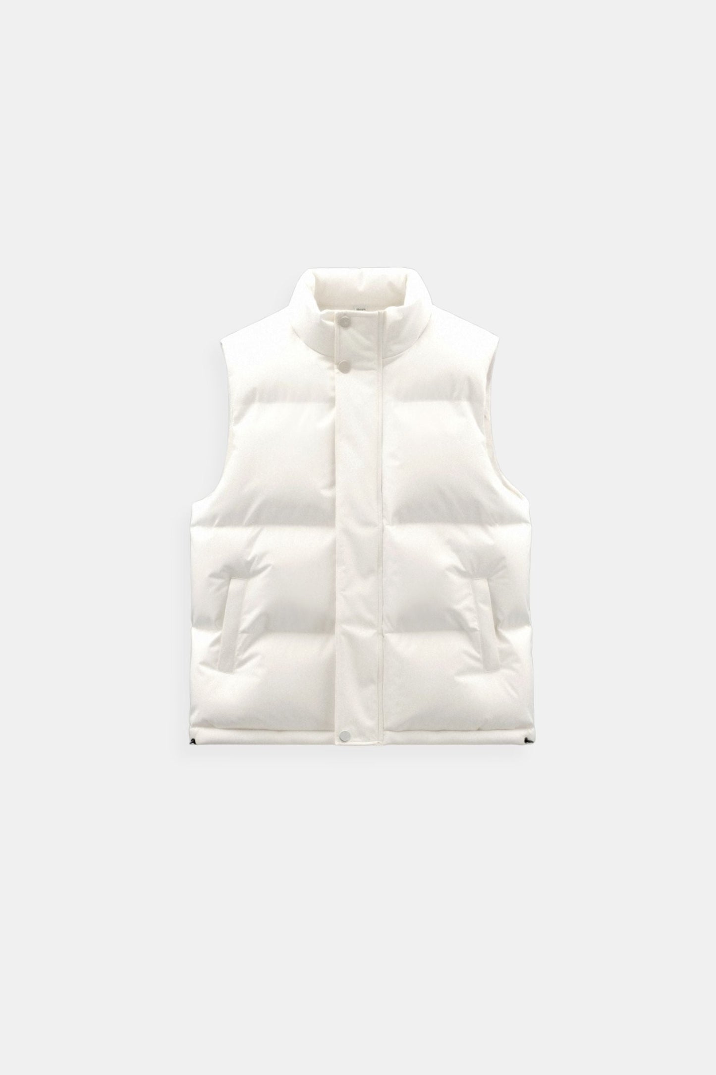 Herren Steppweste Leicht Cremeweiß Modern - BerlinGlamour
