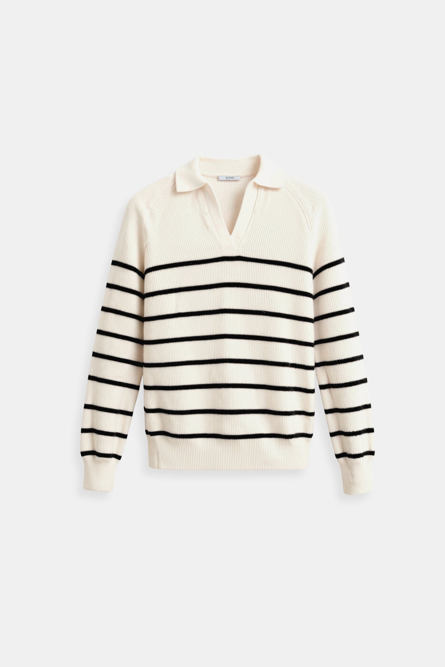 Gestreifte Pullover Mit Kragen Warm Modern - BerlinGlamour