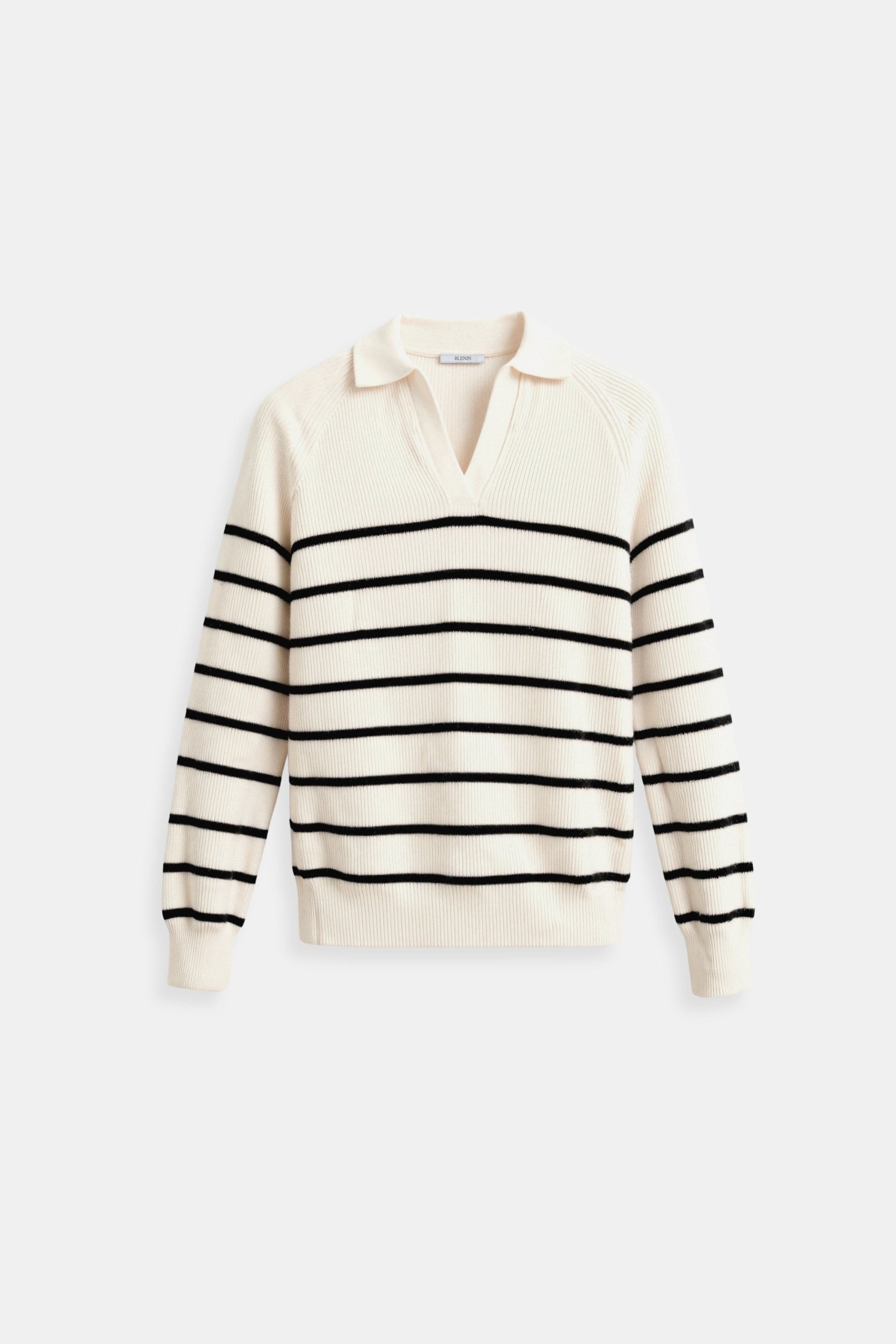Gestreifte Pullover Mit Kragen Warm Modern - BerlinGlamour