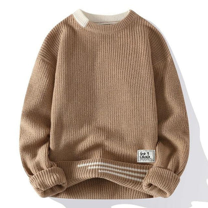 Herren Pullover Weich Strick Warm