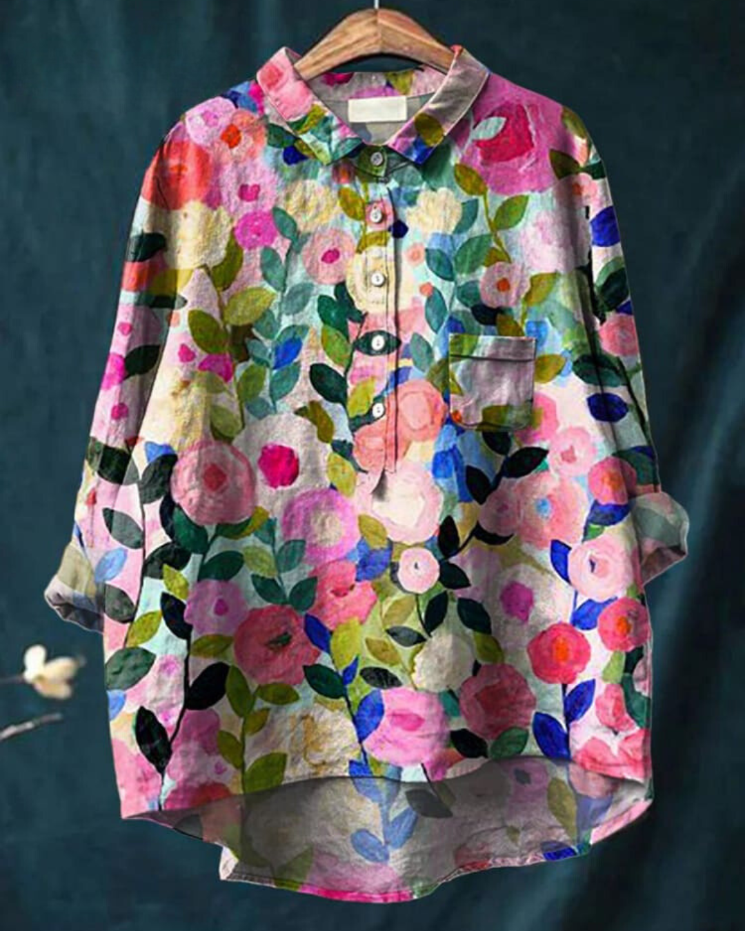 Elegante Blumenbluse Damen Sommer Top - BerlinGlamour