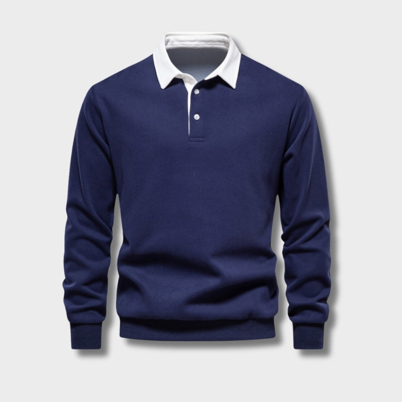 Herren Polohemd Langarm Klassisch Modern - BerlinGlamour