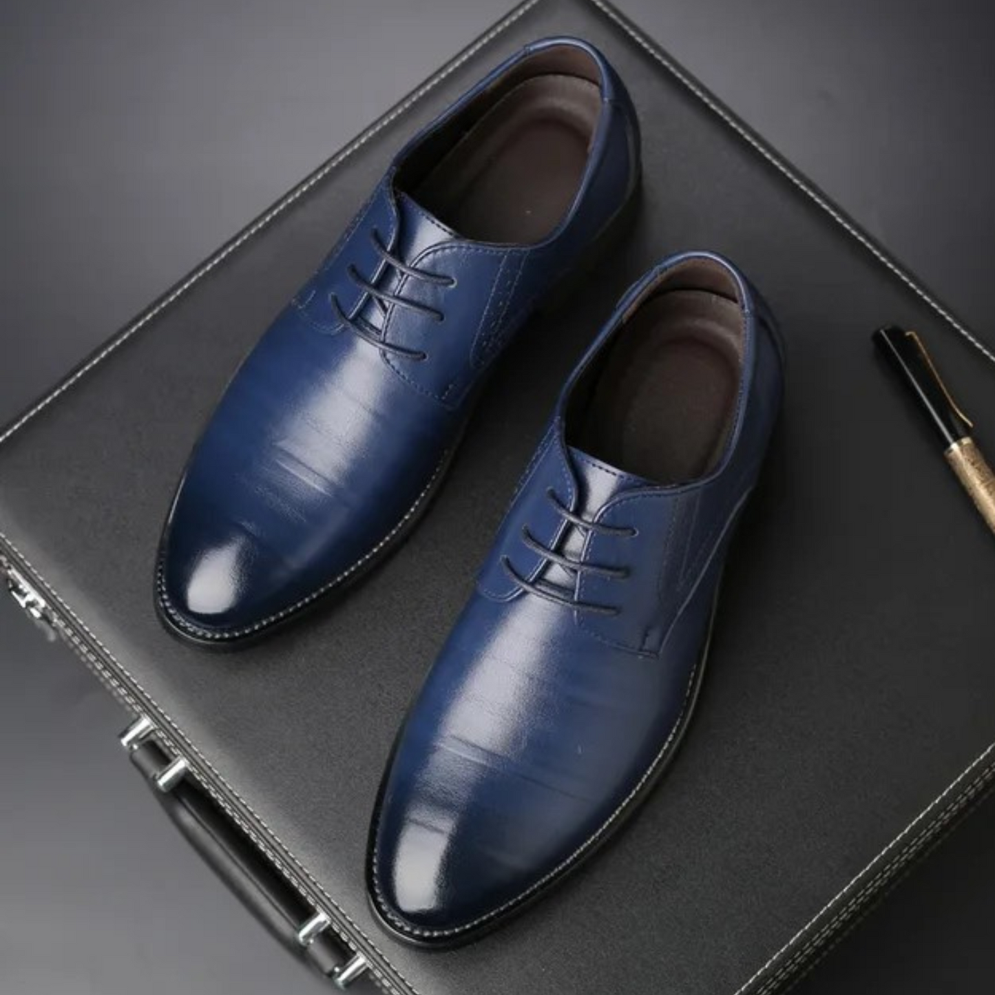 Elegante Herren Anzugschuhe aus Kalbsleder Schwarz - BerlinGlamour
