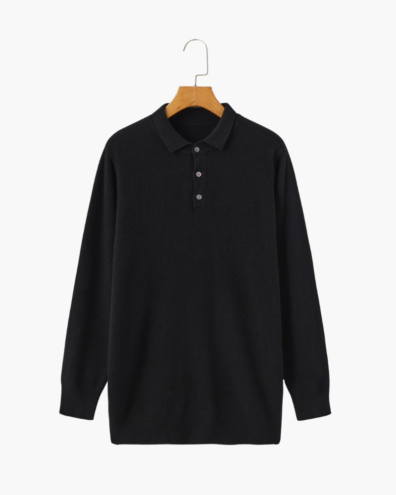 Herren Kaschmirpullover Luxus Polokragen Warm