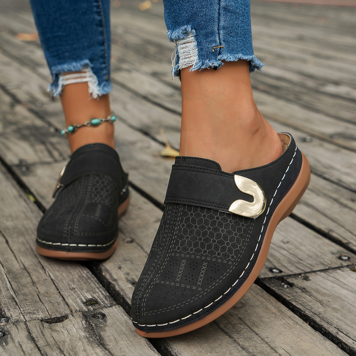 Sommerpantoffeln Damen Bequem Sandalen