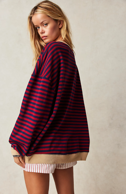 Damen Pullover Frühling Rundhals Strick