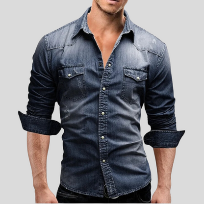 Herren Jeanshemd Slim Fit Modern