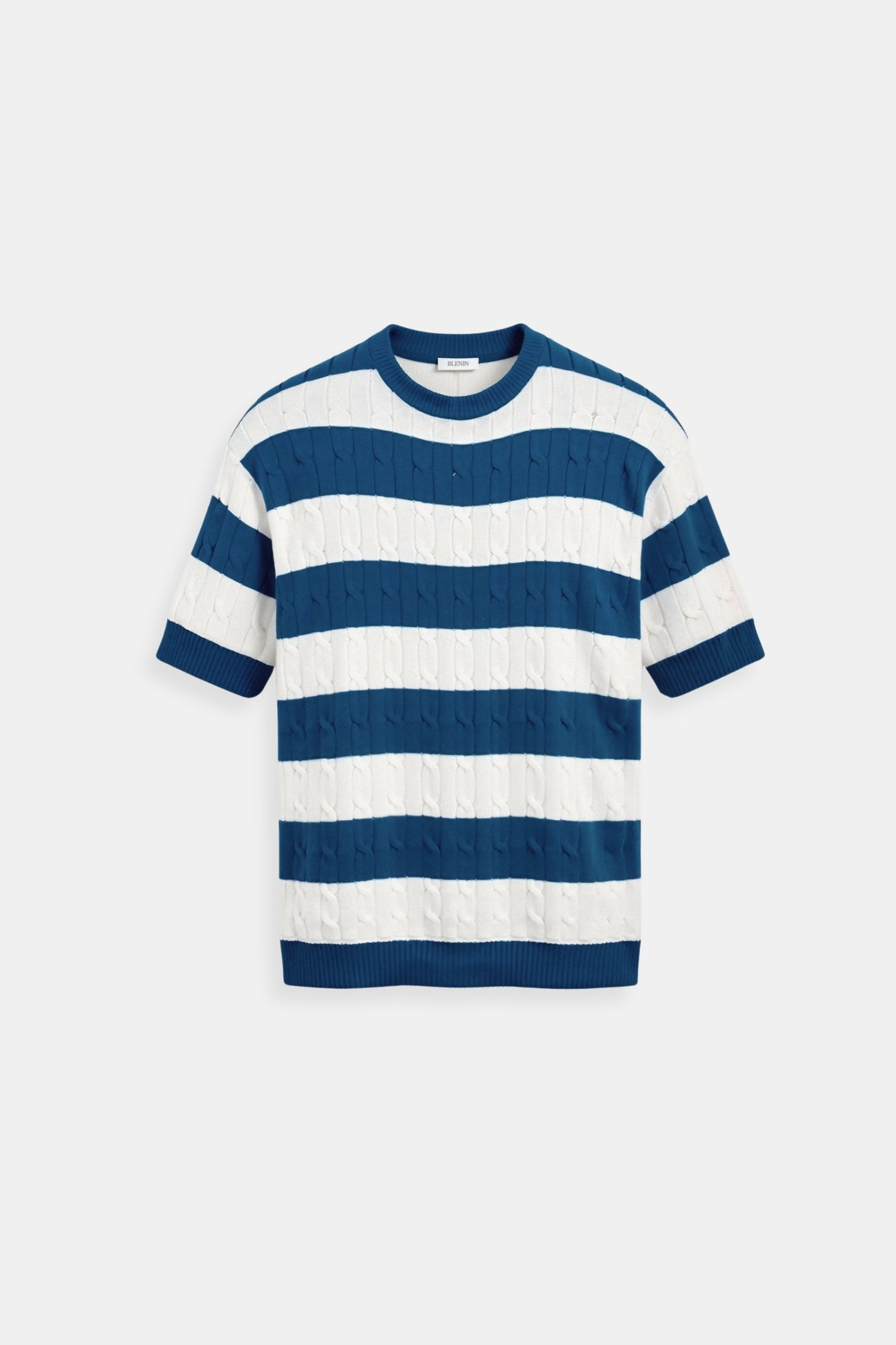 Herren Pullover Kurzarm Gestreift Modern Bequem