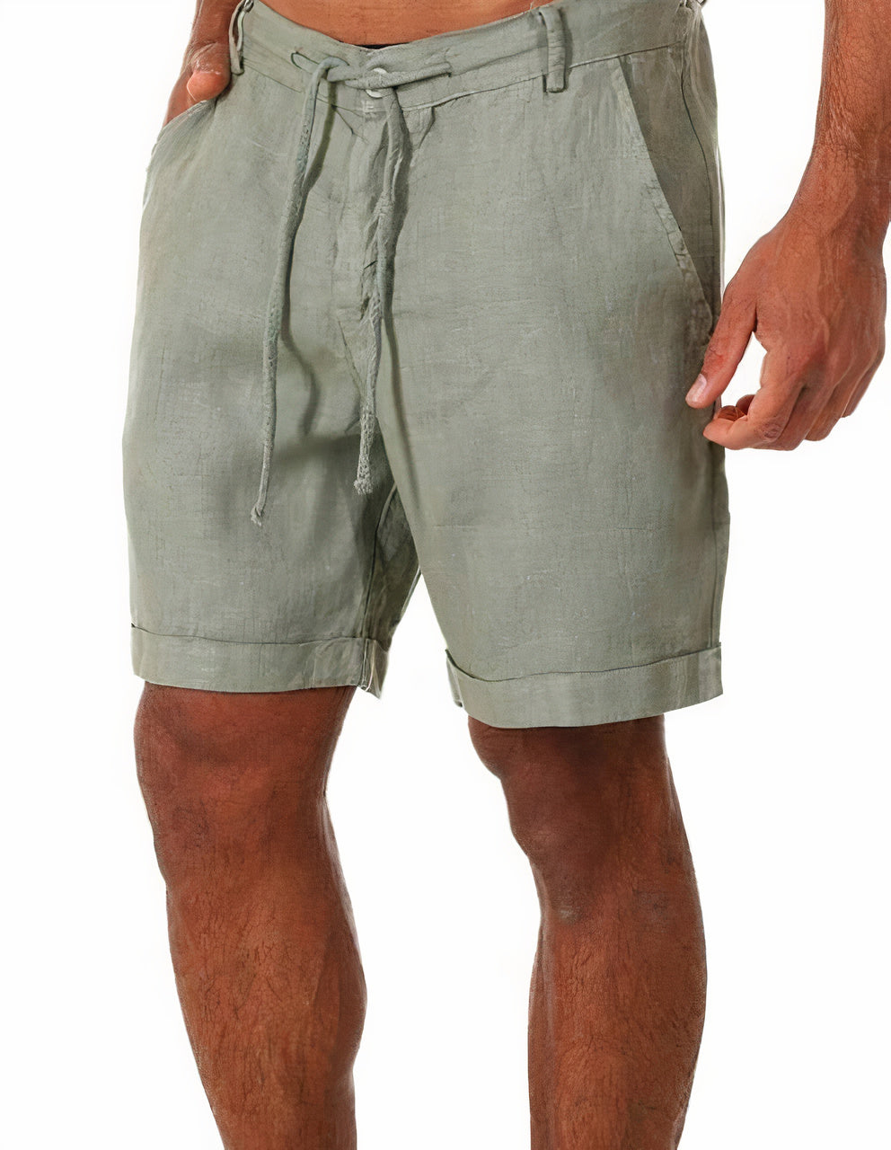 Leinen Shorts Herren Kurze Sommerhose Bequem