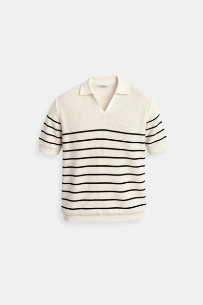 Herren Poloshirt Kurzarm Gestreift Klassisch