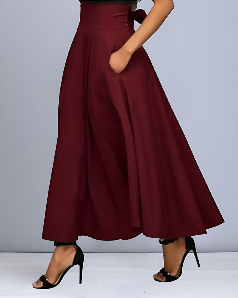 Schöner Frauenringelrock Elegant Lang