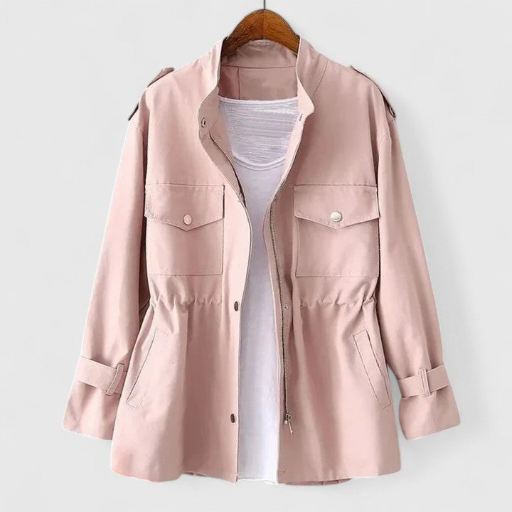 Damen Safari-Mantel Langarm Warm Winter