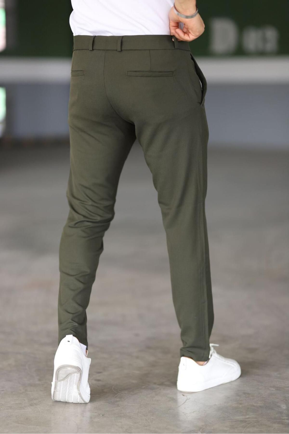 Slim Fit Chinos Hose Dunkelgrün