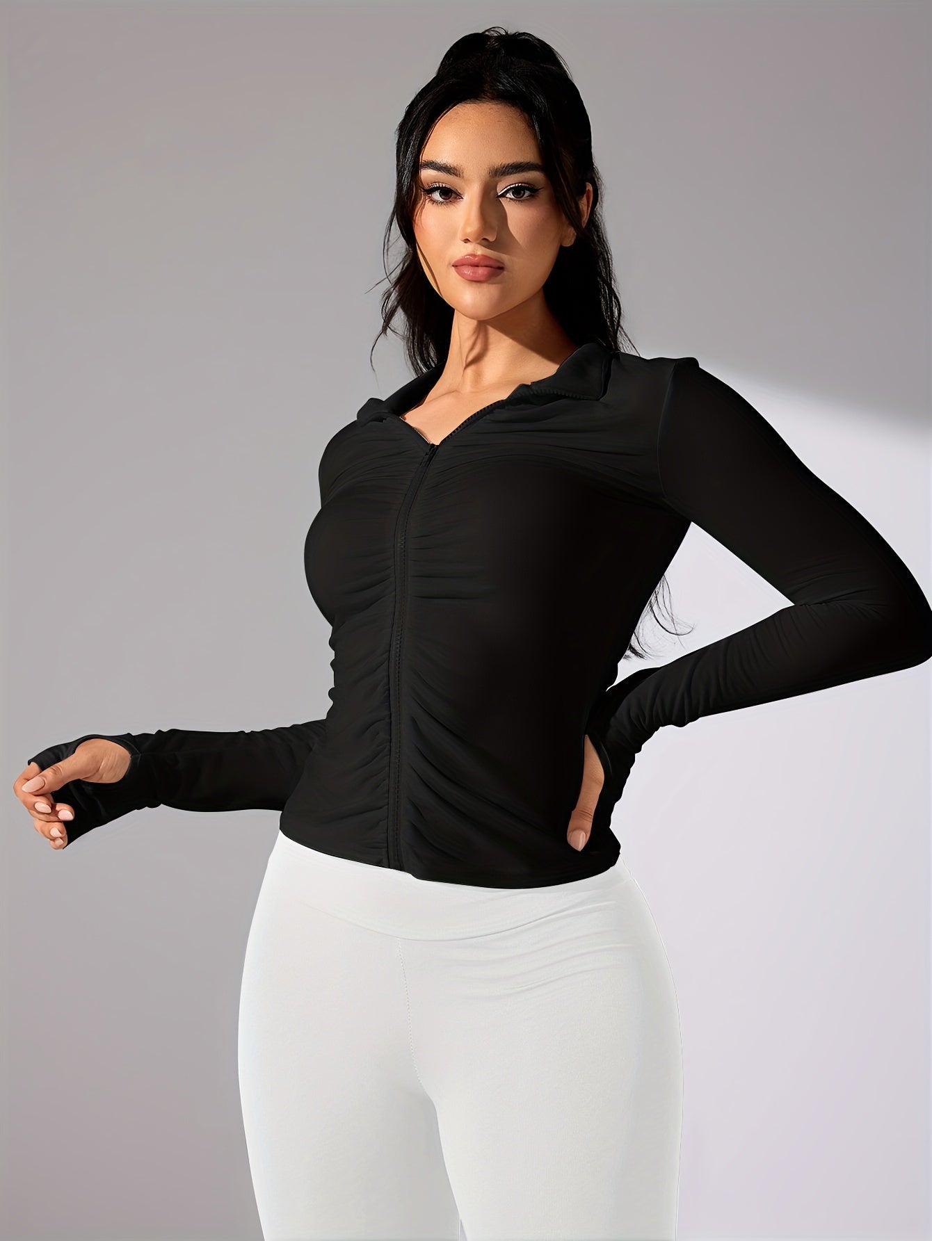 Sportjacke Damen Langarm Lässig Modern
