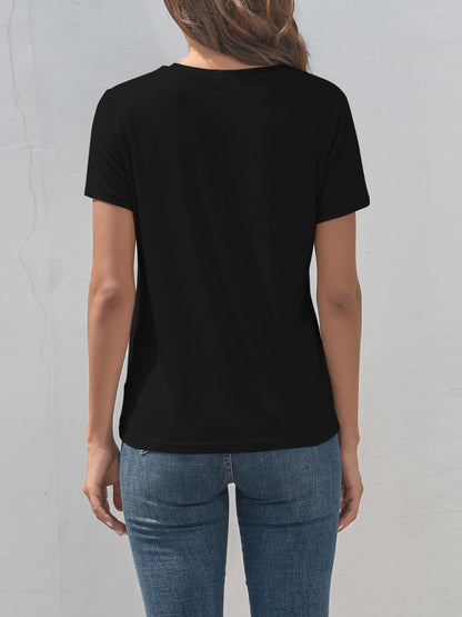 Kurzarm T-Shirt Frauen Rundhals Modern