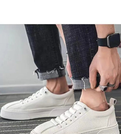 Herren Sneaker Niedrig Kunstleder Schwarz