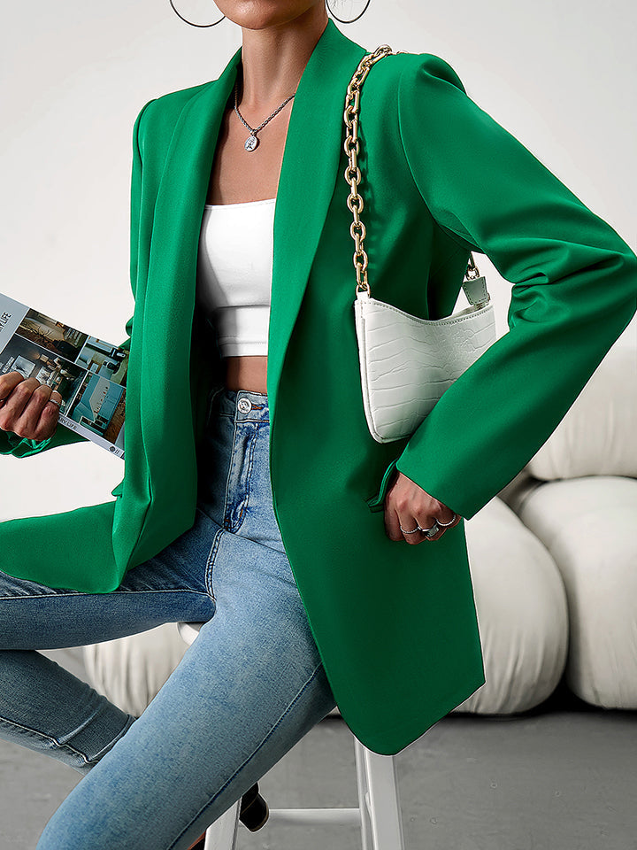 Langarm Blazer Reverskragen Damen Modern