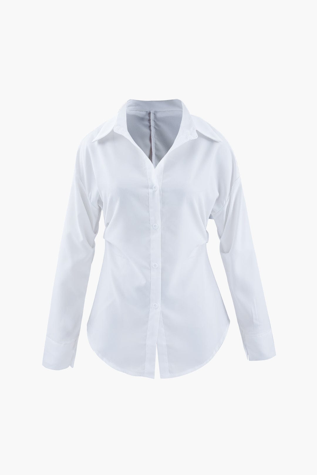 Weites Damenhemd Oversized Weiss Klassisch