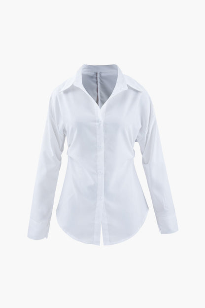 Weites Damenhemd Oversized Weiss Klassisch