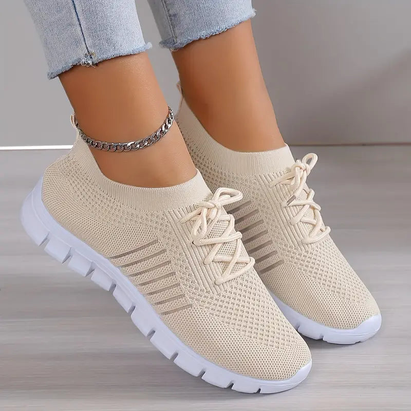 Laufschuhe atmungsaktiv Schnürsenkel Turnschuhe für Damen