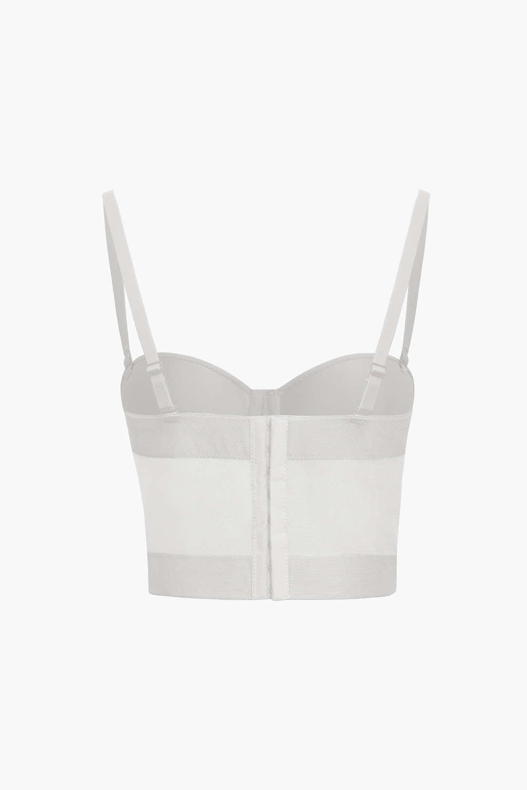 Bustier-Top Figurbetont Mit Bügel-Cups und Mesh-Struktur