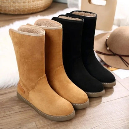 Wasserdichte Stiefel Damen Pelzfell Schnee Stiefel Warm
