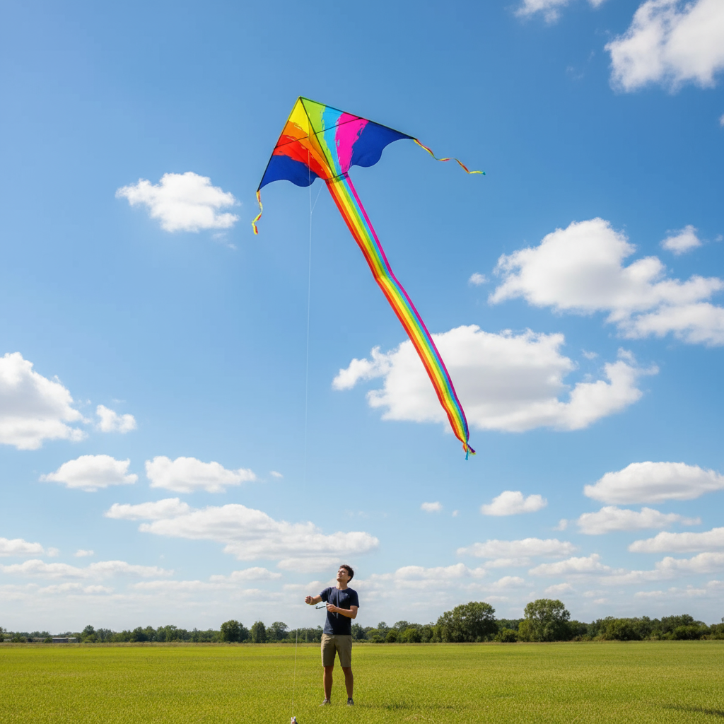 Bunter Drachen Longtail Regenbogen Outdoor Spielzeug