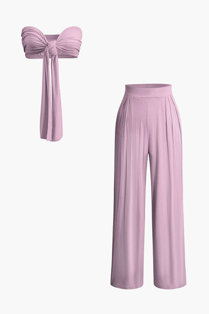 Elegantes Frauen Zweiteiler Set Schleifen Bikinihose