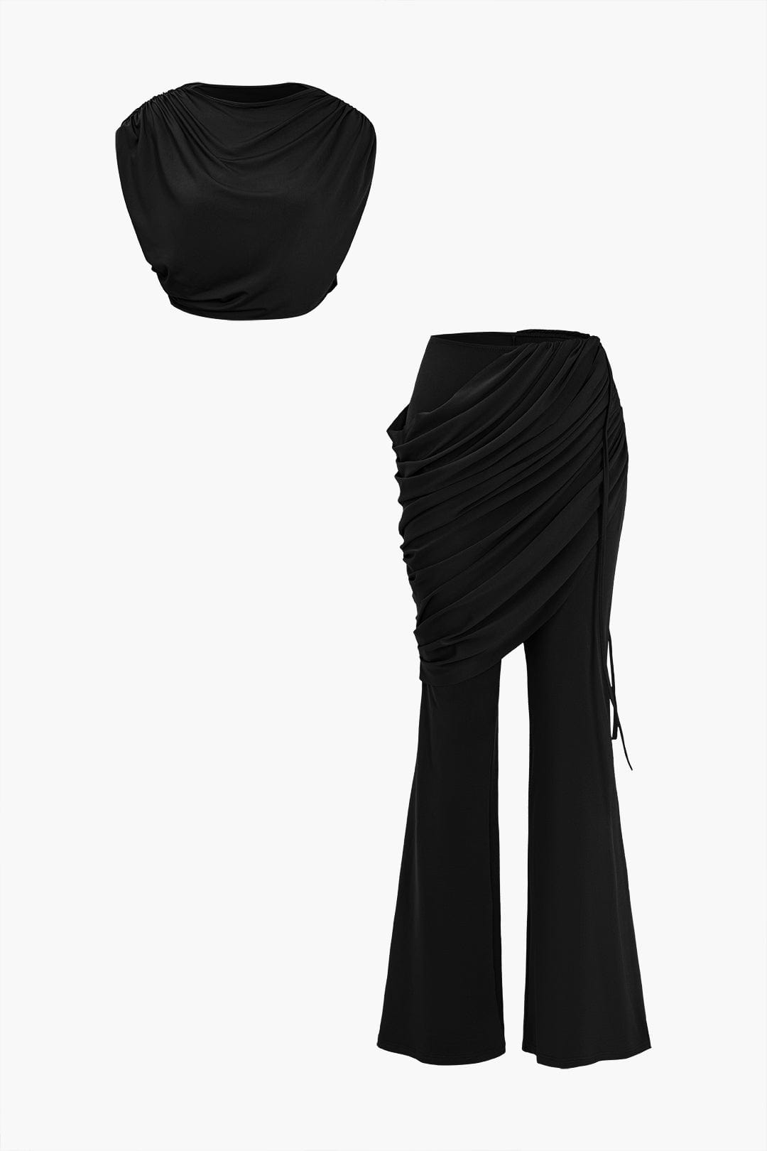 Elegantes Zweiteiler-Set mit Drapierung Damen