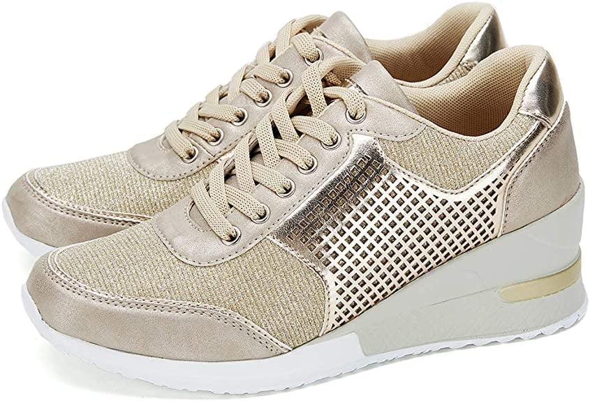 Hohe Sneaker Damen Keilabsatz Orthopädisch Bequem