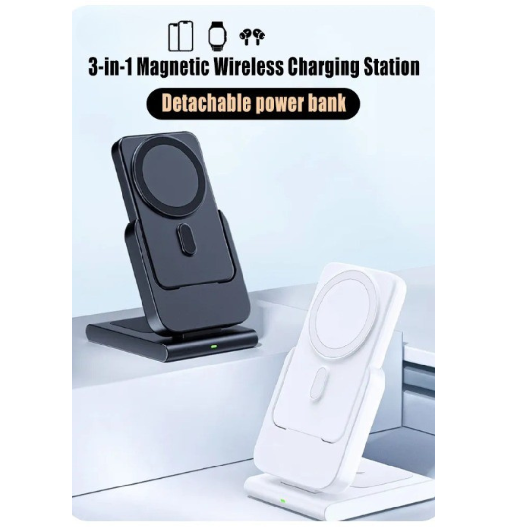 Magnetische Powerbank Station 3in1 Schnelllade Magsafe