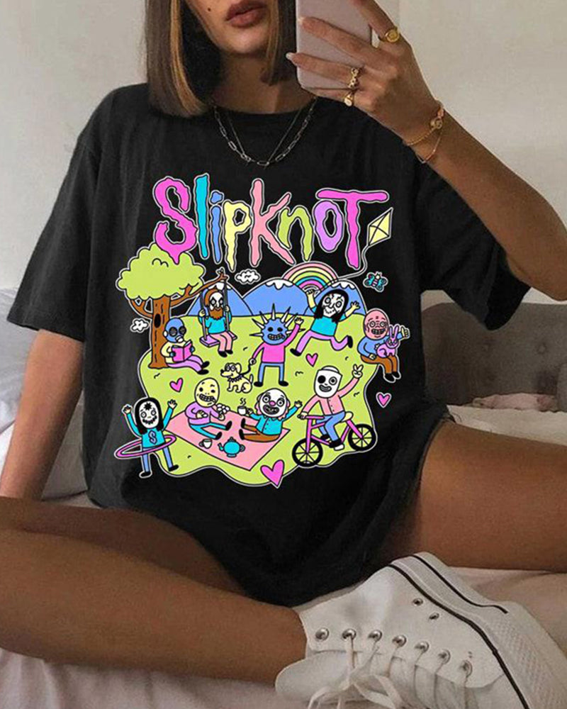 Schwarzes Slipknot Band T-Shirt Männer - BerlinGlamour