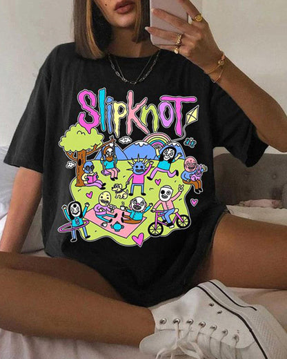 Schwarzes Slipknot Band T-Shirt Männer - BerlinGlamour