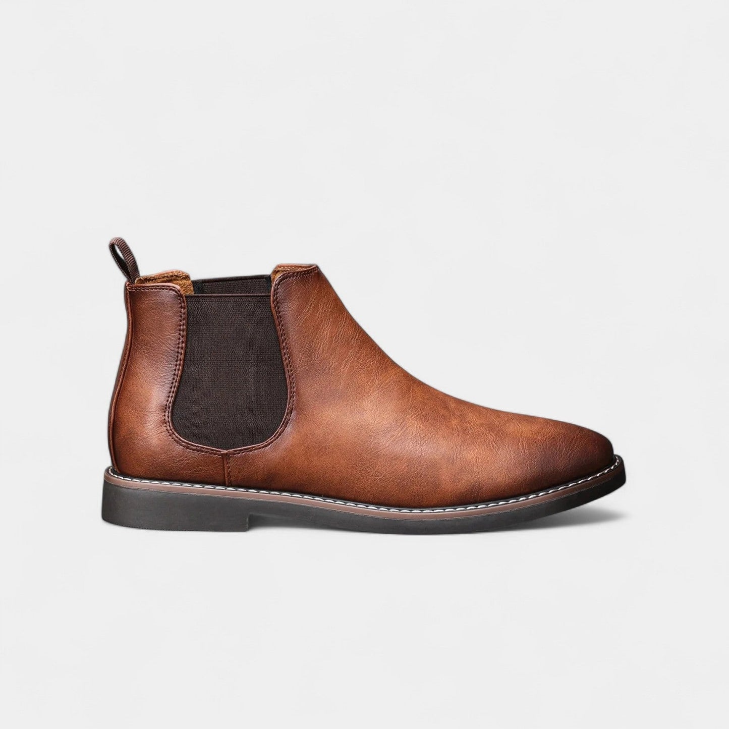 Herren Chelsea Boots Lederoptik Elastisch Komfortabel - BerlinGlamour