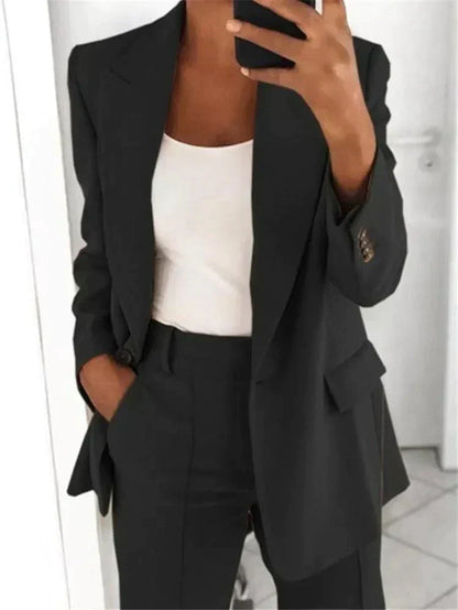Damen Hosenanzug Elegante Jacke Satz Business