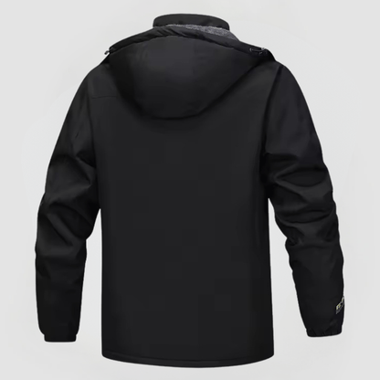 Herren Winterjacke Warm Kapuze Reißverschluss