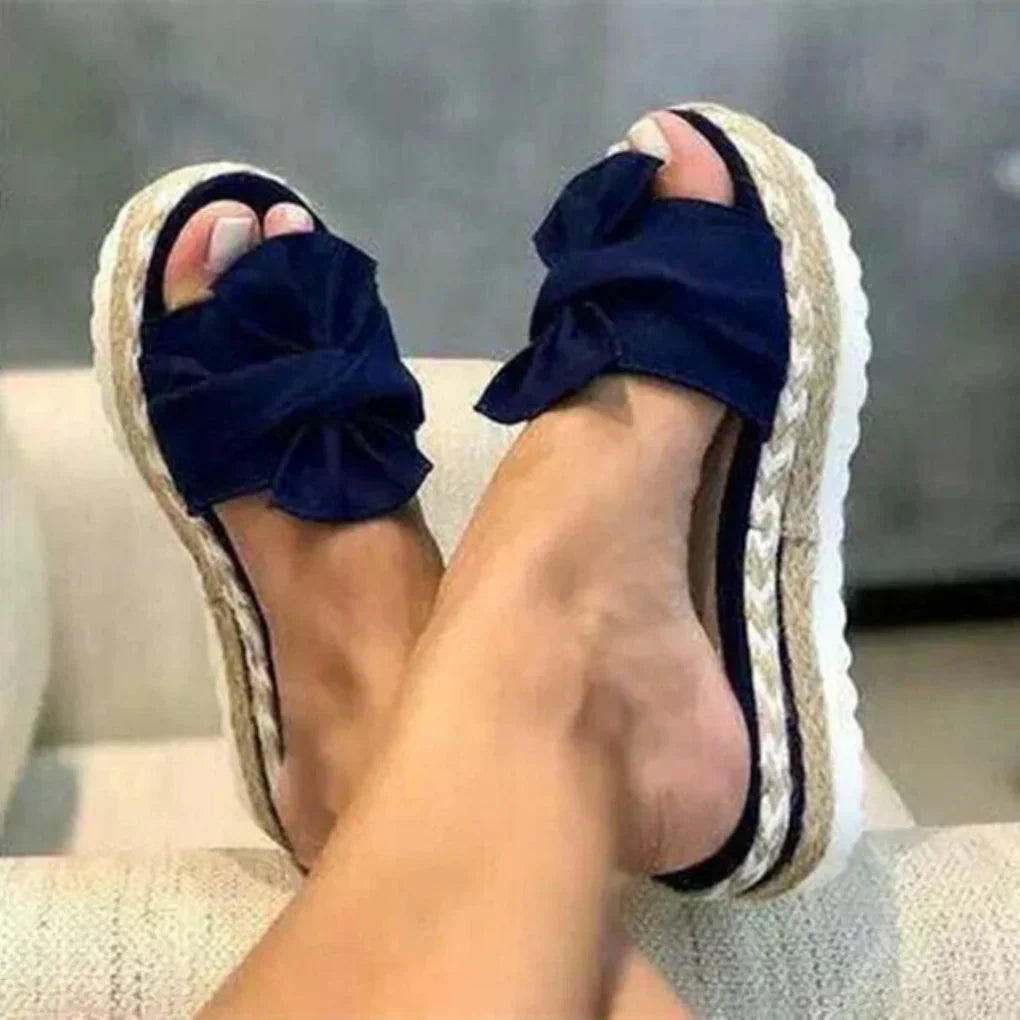 Damen Sandalen Schleifen Slip-On Sommer