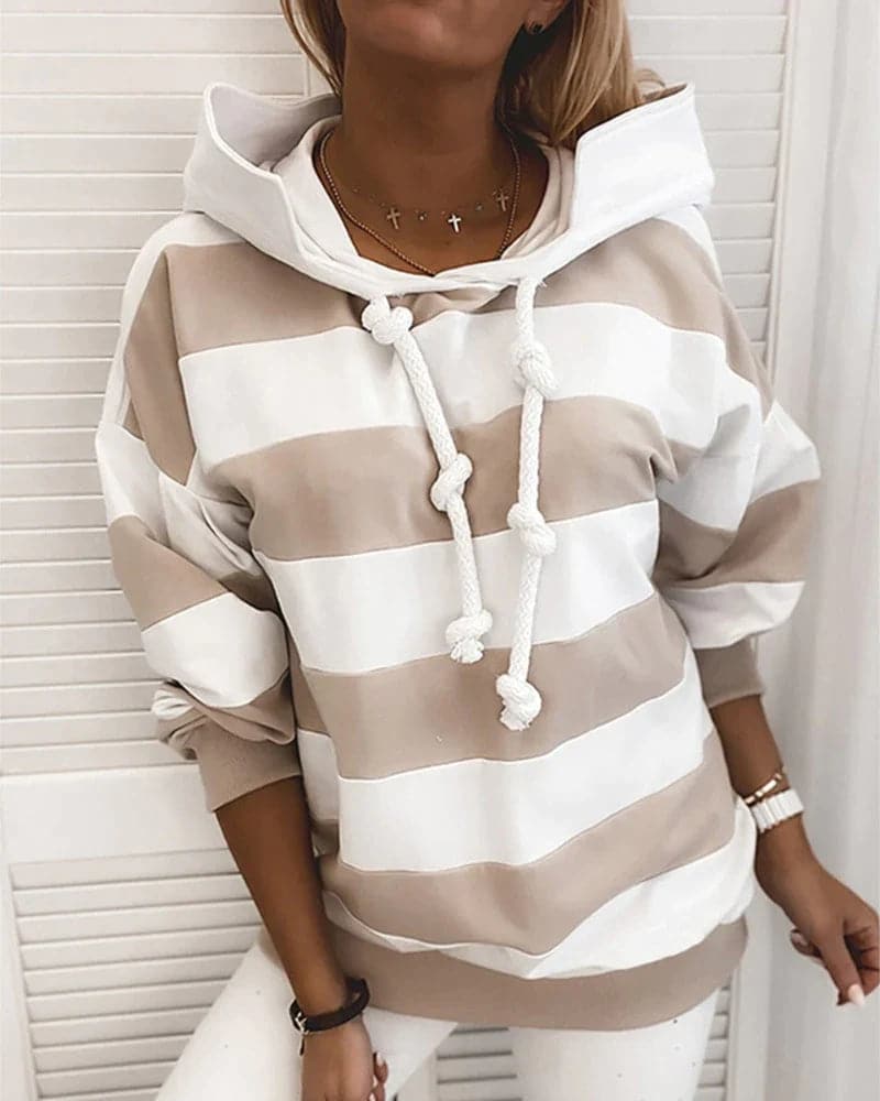 Lockere Damenhoodie Weich Strickdetails Bequem