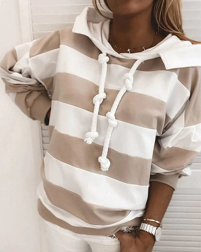 Lockere Damenhoodie Weich Strickdetails Bequem