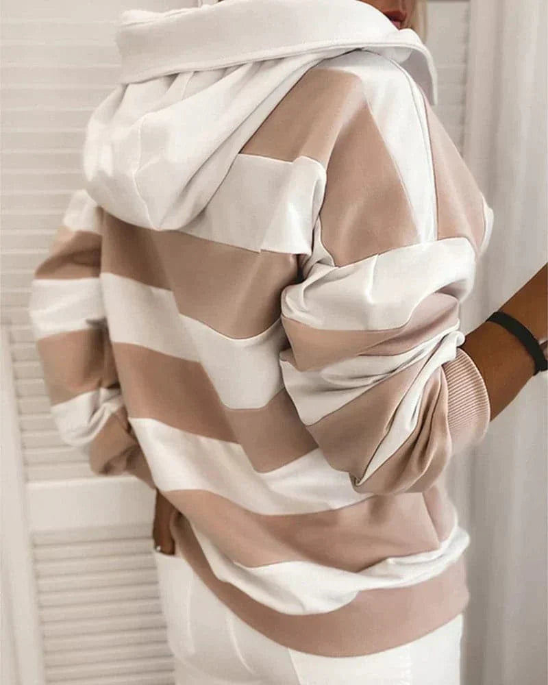 Lockere Damenhoodie Weich Strickdetails Bequem